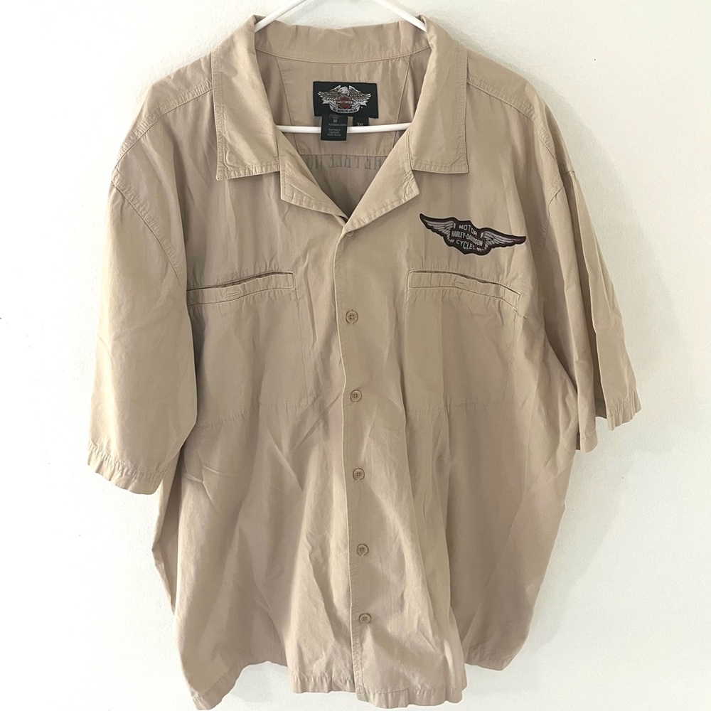 Harley Davidson We Don’t Do Fear Button Down, Size: 3XL